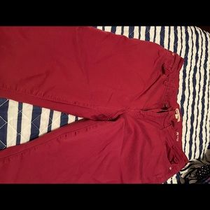 Warp and Weft crop burgendy jeans size 14x26 brand new without tags.